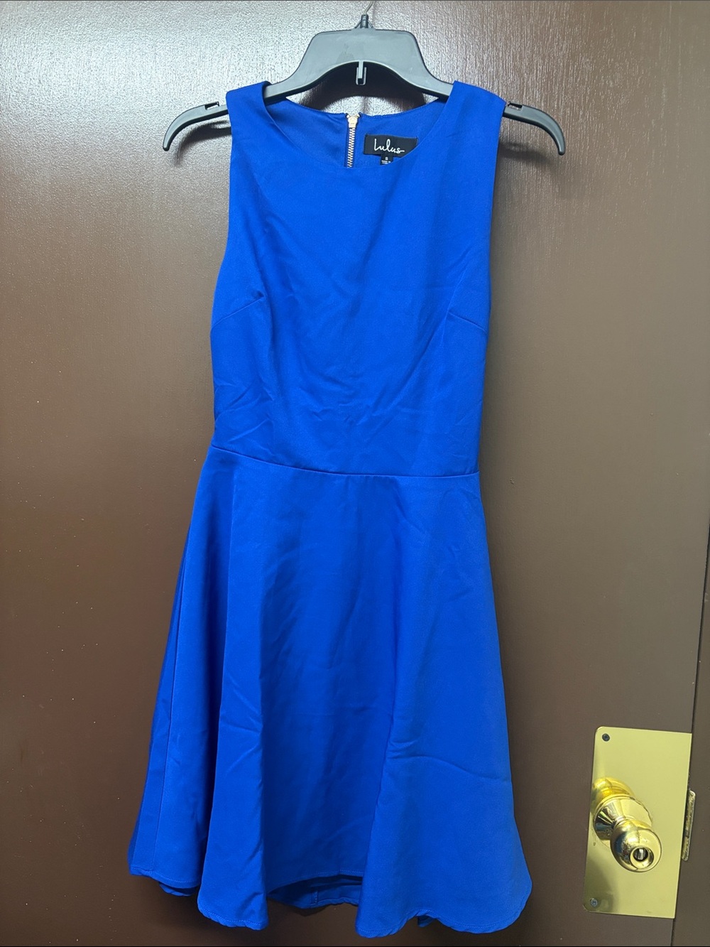 Lulu's Royal Blue Sleeveless Fit-and-Flare Dress